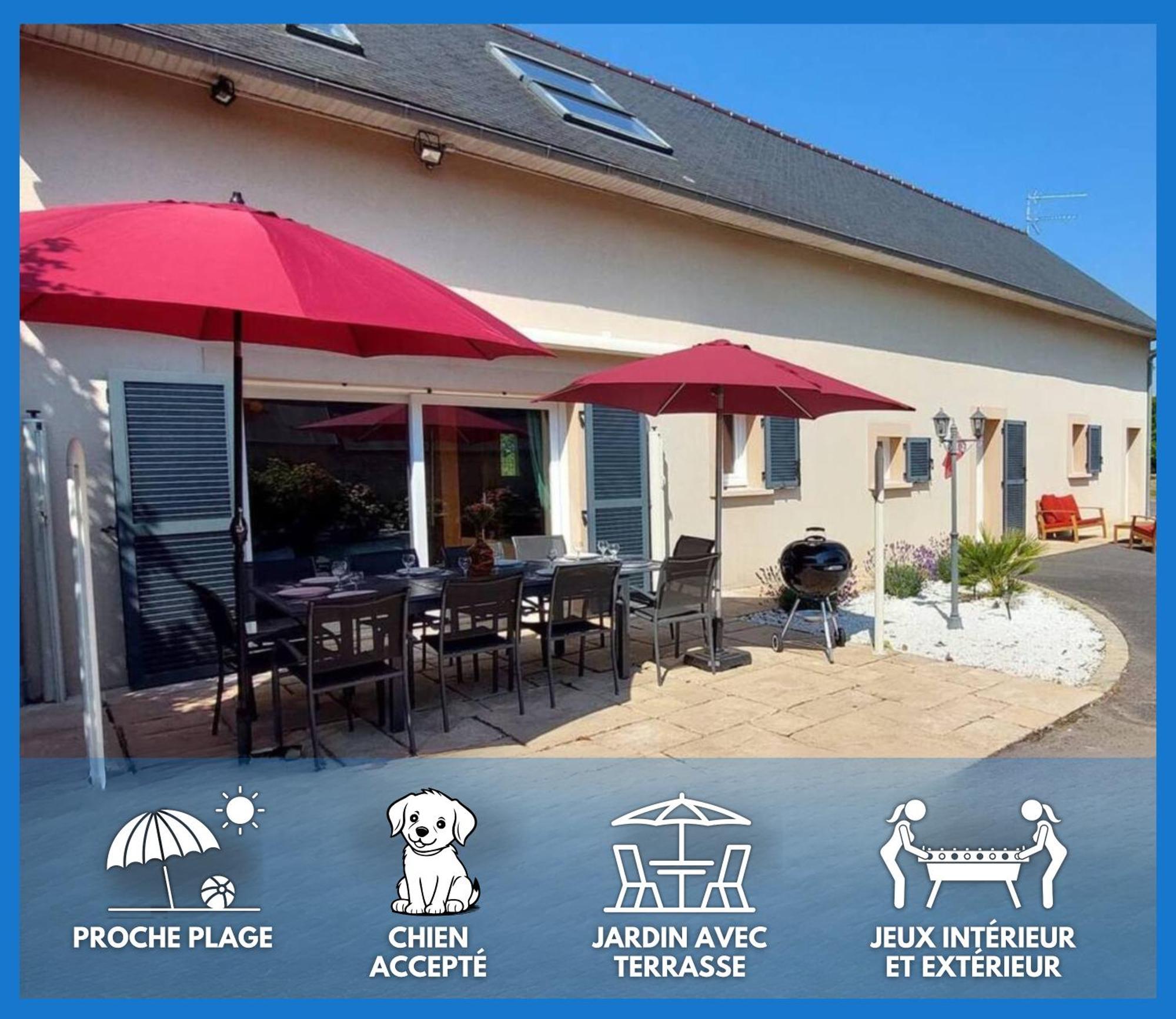 Le So Art, Grande Maison 4 Chambres, Terrain De Petanque, Grand Jardin Clos, Flipper, Babyfoot, Jeux Arcade, Ping Pong,1 Km Mer, Proche Golf, Port En Bessin, Bayeux Et Plages Du Debarquement, Adaptee Enfants Commes Exteriör bild